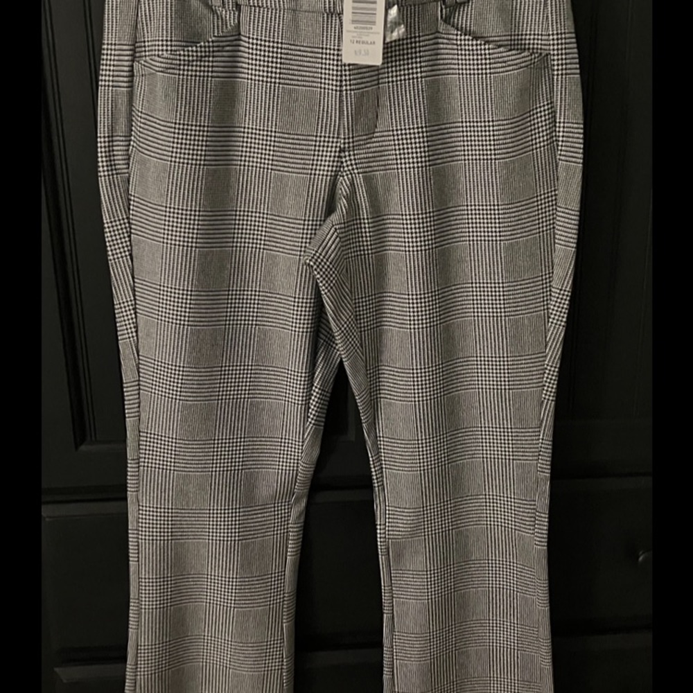 Torrid Slim Boot Studio Luxe Ponte Mid Rise Pant Glen Plaid Sz 12